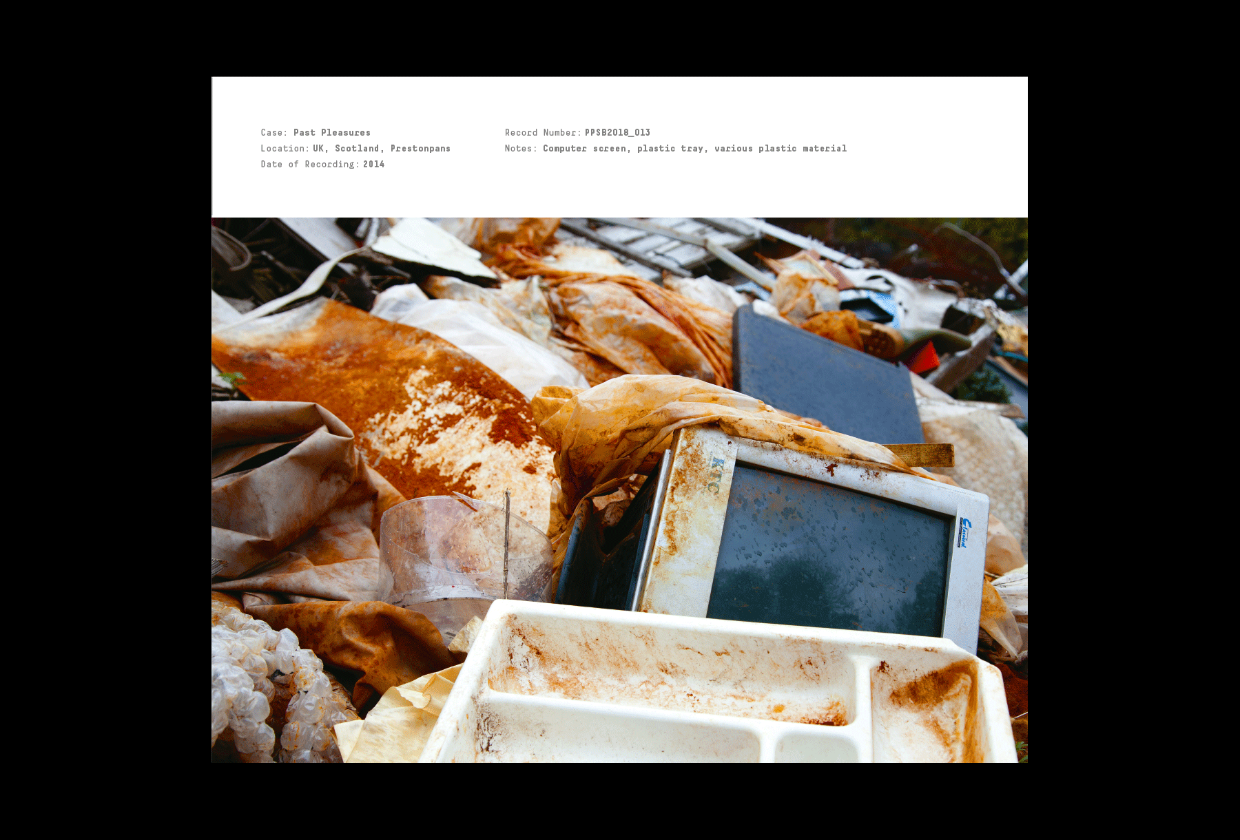 Computer screen and other unidentified elements decaying